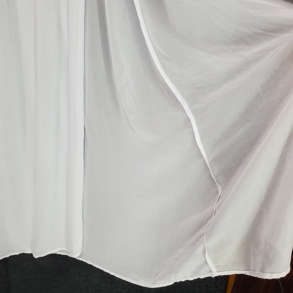 Swimsuits For All Beach Pool Skirt Swimsuit Cover-up Sheer White Size 22/24 Slit - Picture 11 of 11